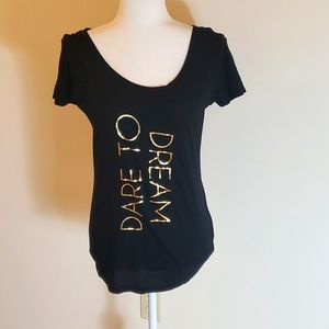 Express size small black dare to dream graphic T-shirt